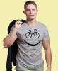 rower uśmiech, szara męska koszulka rowerowa z nadrukiem, na rower, na co dzień, na prezent, fajna koszulka dla chłopaka, rower, rowerzysta.jpg