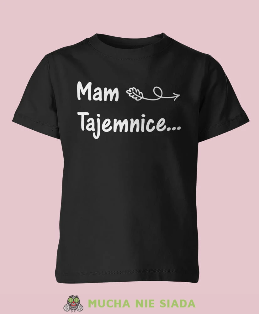 mam tajemnice... będę starszą siostrą, czarna koszulka dziecięca, dla dzieci, dla dziewczynki, dla dziecka.jpg