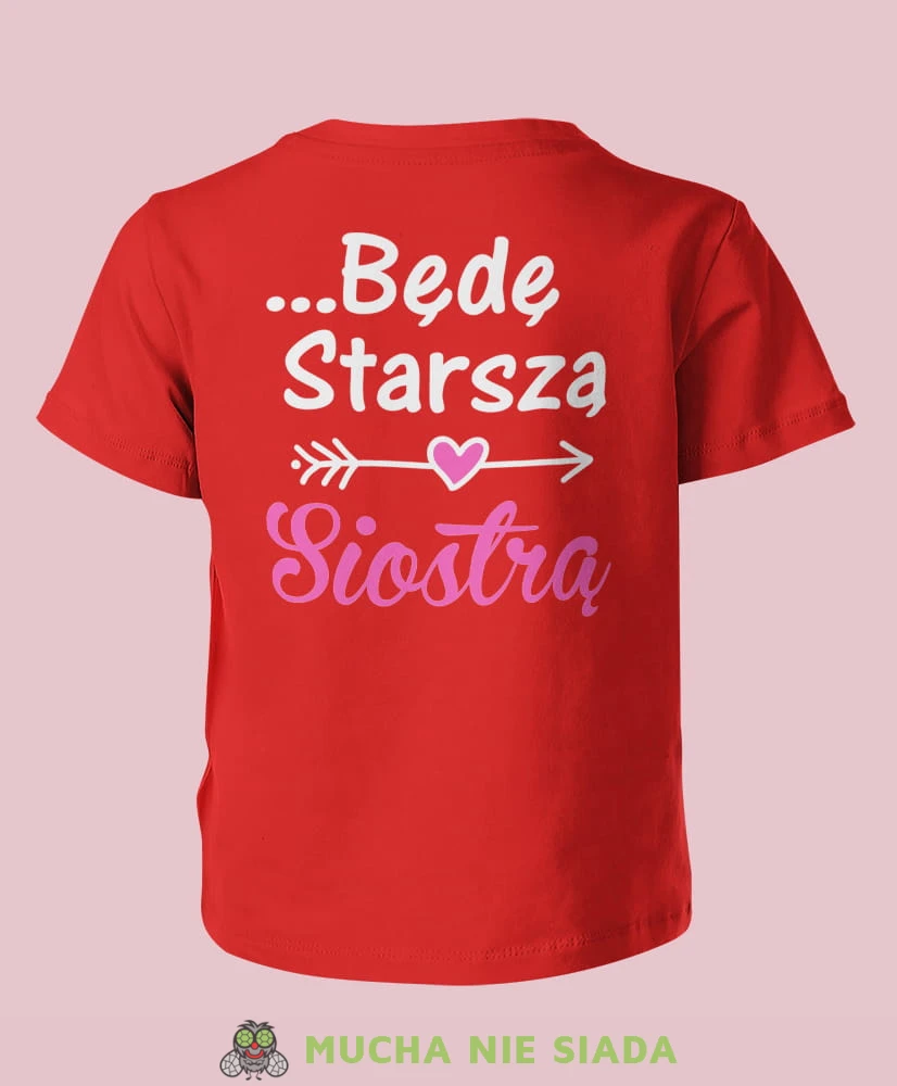 mam tajemnice... będę starszą siostrą, czerwona koszulka dziecięca, dla dzieci, dla dziewczynki, dla dziecka, plecy.jpg