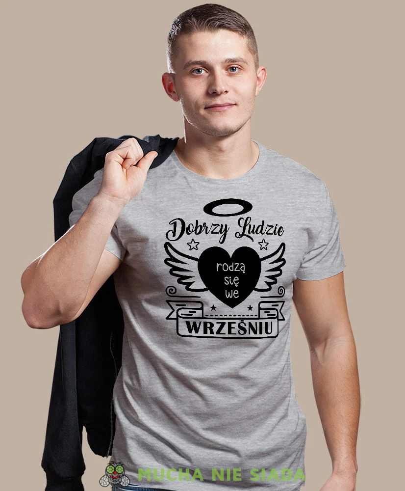 dobrzy ludzie rodzą się... szara męska koszulka urodzinowa, na urodziny, na prezent.jpg