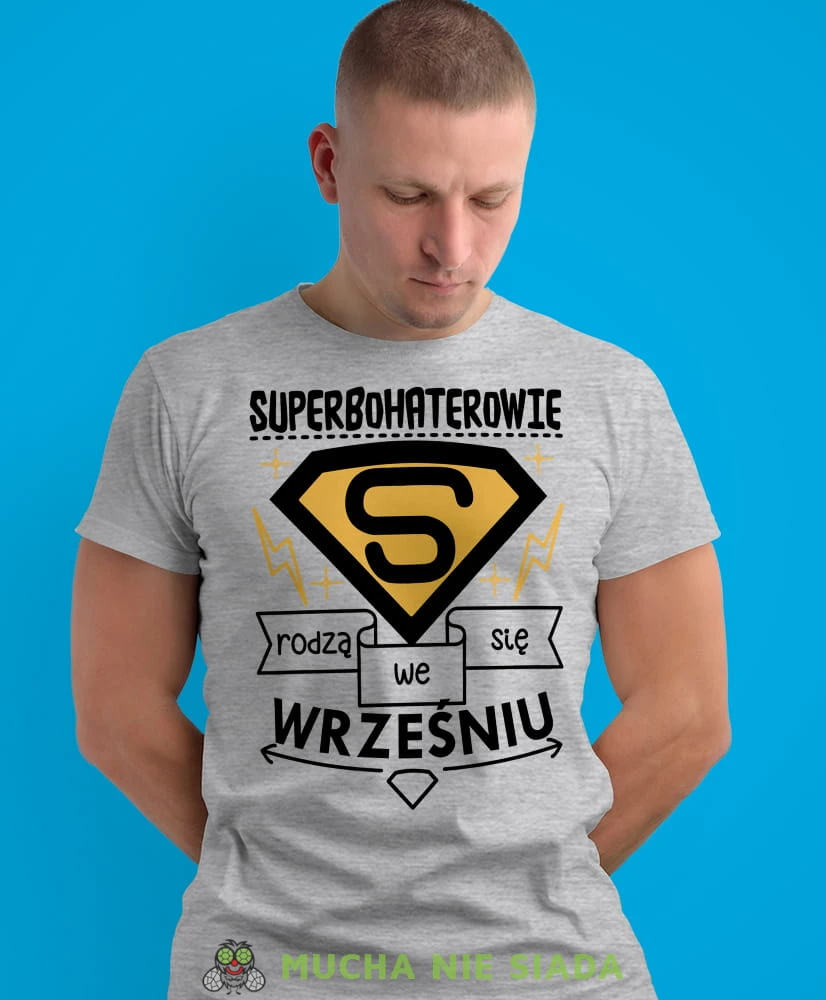 superbohaterowie rodzą się... szara męska koszulka urodzinowa, na urodziny, na prezent.jpg