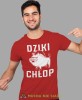 dziki chłop, czerwona męska koszulka z nadrukiem na co dzień, na prezent, fajna koszulka.jpg