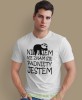 nie wiem nie znam się padnięty jestem, biała męska koszulka z nadrukiem na co dzień, na prezent, fajna koszulka.jpg