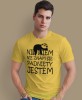 nie wiem nie znam się padnięty jestem, żółta męska koszulka z nadrukiem na co dzień, na prezent, fajna koszulka.jpg