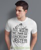 nie wiem nie znam się zarobiony jestem, biała męska koszulka z nadrukiem na co dzień, na prezent, fajna koszulka.jpg
