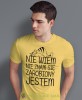 nie wiem nie znam się zarobiony jestem, żółta męska koszulka z nadrukiem na co dzień, na prezent, fajna koszulka.jpg