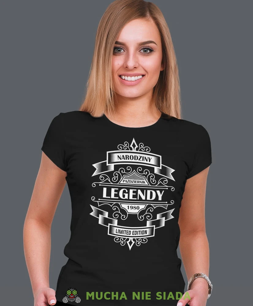 narodziny legendy limited edition, czarna damska koszulka urodzinowa z nadrukiem, na urodziny, na prezent.jpg