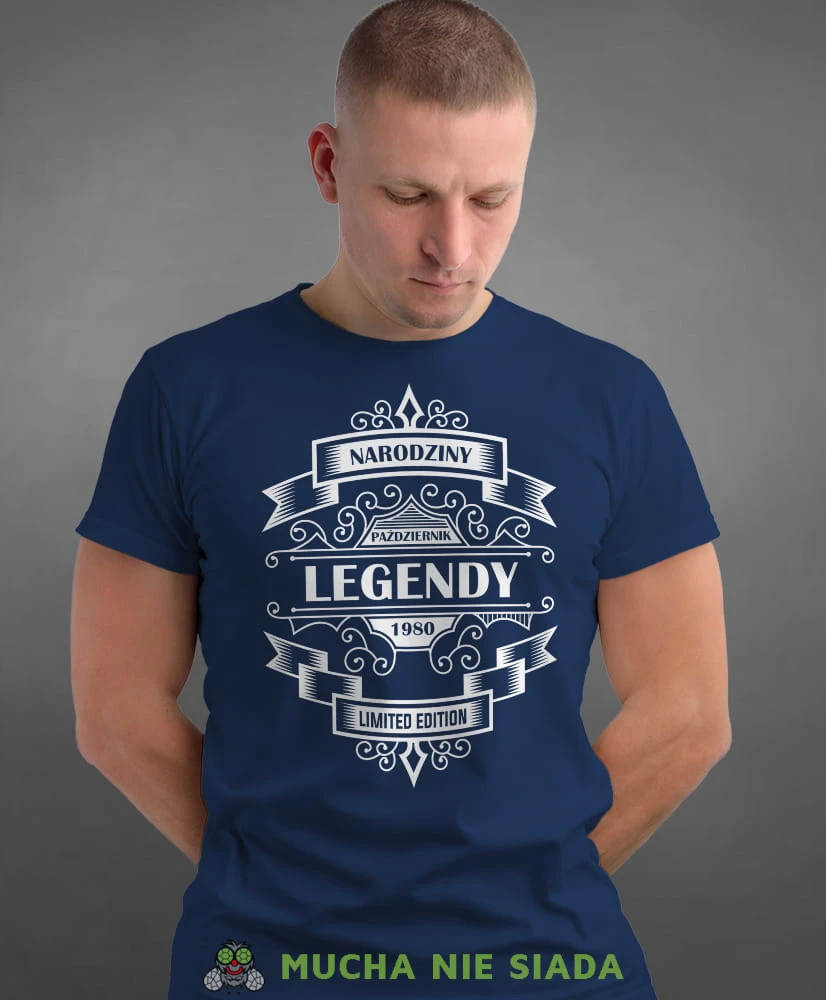 narodziny legendy limited edition, granatowa męska koszulka urodzinowa, na urodziny, na prezent, fajna koszulka, dla chłopaka, dla mężajpg.jpg
