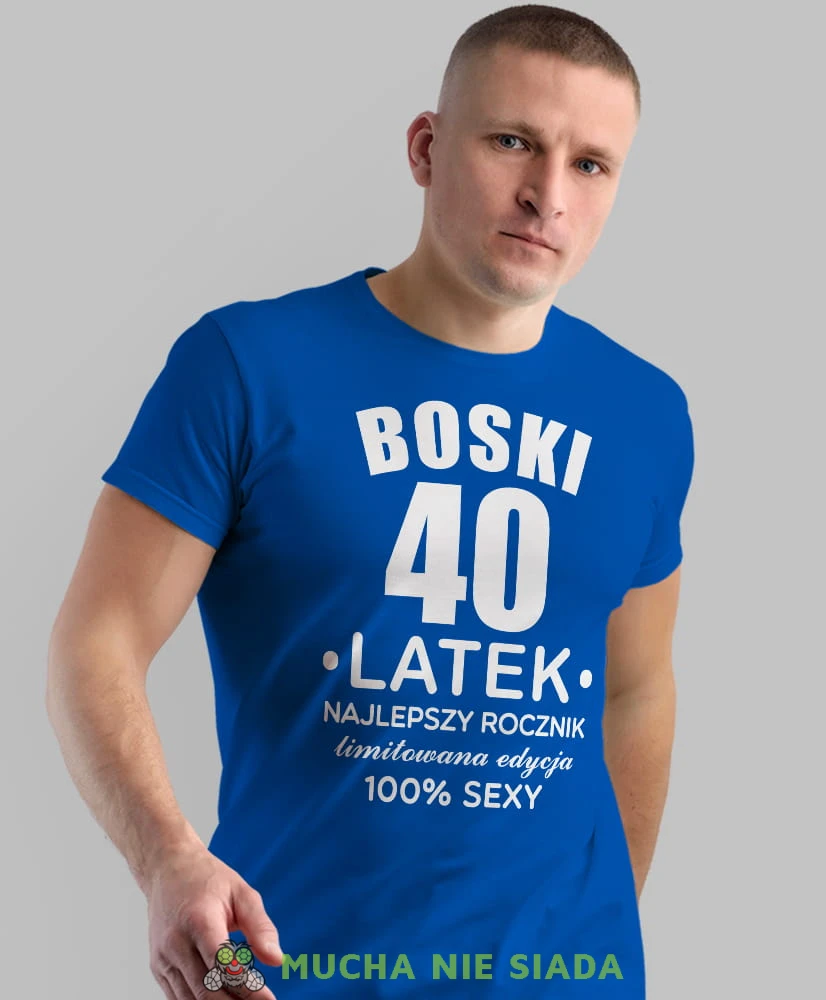 boski, najlepszy rocznik limitowana edycja 100% sexy, niebieska męska koszulka urodzinowa, na urodziny, na prezent, fajna koszulka, dla chłopaka, dla mężajpg.jpg
