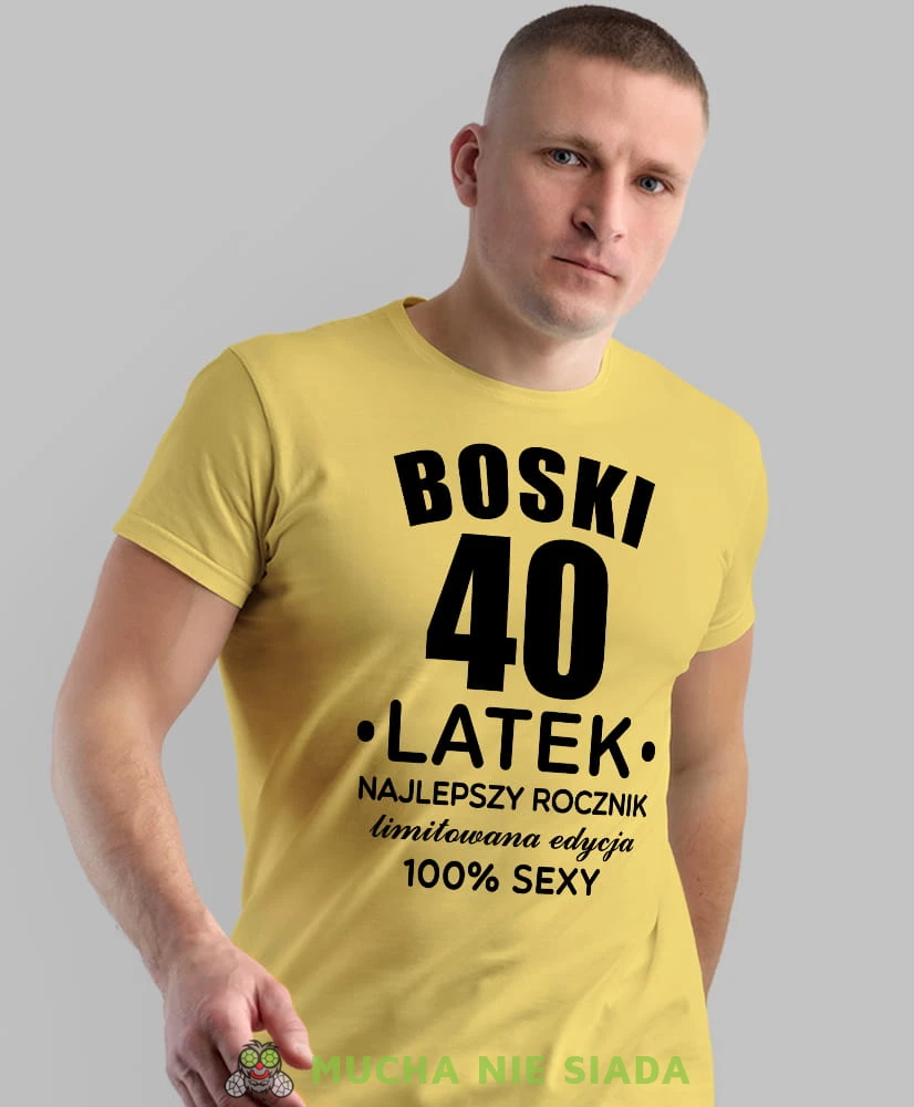 boski, najlepszy rocznik limitowana edycja 100% sexy, żółta męska koszulka urodzinowa, na urodziny, na prezent, fajna koszulka, dla chłopaka, dla mężajpg.jpg