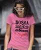 boska mądra zabawna i zajęta, różowa damska koszulka z nadrukiem na prezent, fajna koszulka, dla dziewczyny dla żony.jpg