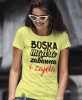 boska mądra zabawna i zajęta, żółta damska koszulka z nadrukiem na prezent, fajna koszulka, dla dziewczyny dla żony.jpg