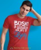 boski mądry ale już zajęty, czerwona męska koszulka z nadrukiem na co dzień, na prezent, fajna koszulka, dla chłopaka, dla męża, dla kolegi, mucha nie siada.jpg