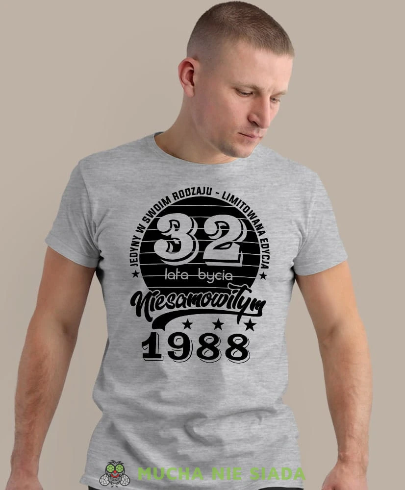 jedyny w swoim rodzaju - limitowana edycja, szara męska koszulka urodzinowa, na urodziny, na prezent, fajna koszulka, dla chłopaka, dla mężajpg-min.jpg