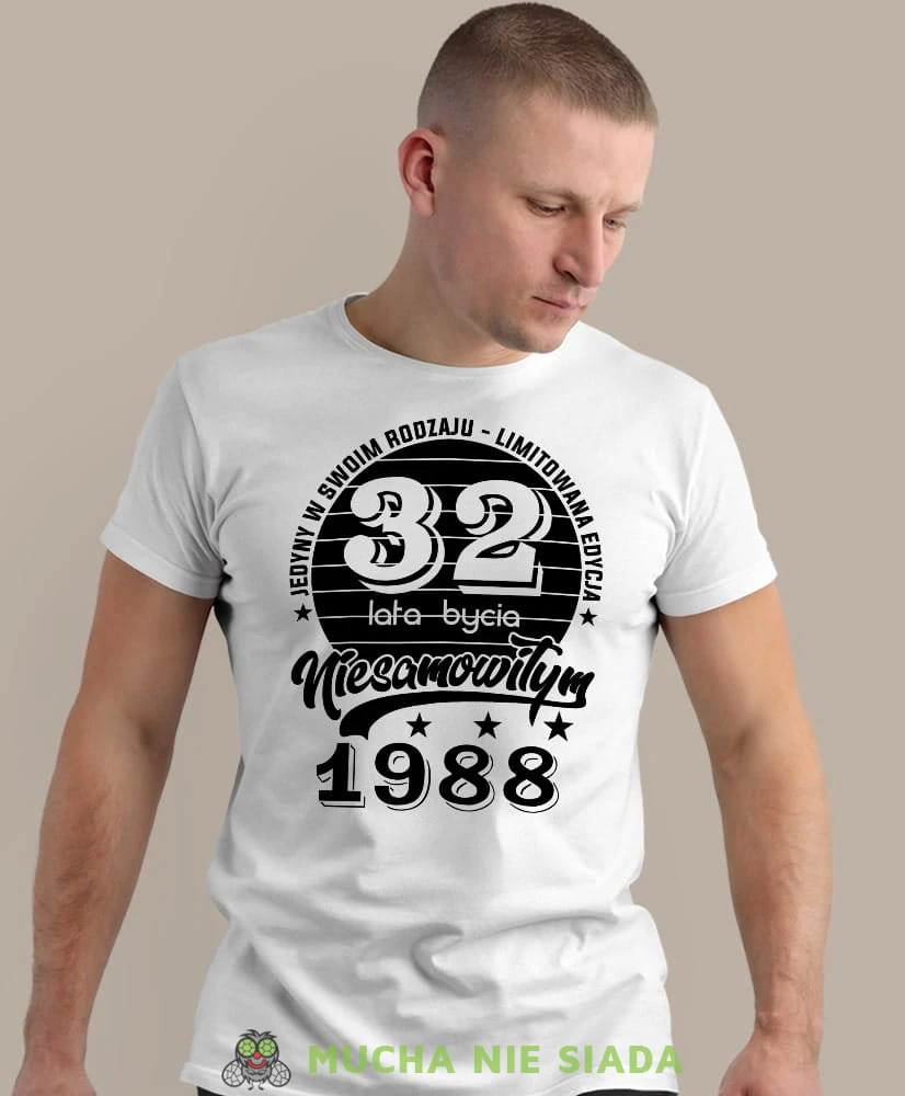 jedyny w swoim rodzaju - limitowana edycja, biała męska koszulka urodzinowa, na urodziny, na prezent, fajna koszulka, dla chłopaka, dla mężajpg-min.jpg