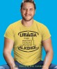 uwaga mogę zawierać alkohol, żółta męska koszulka z nadrukiem na co dzień, na prezent, fajna koszulka, dla chłopaka, dla męża, dla kolegi, mucha nie siada-min-min.jpg