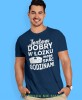 jestem dobry w łóżku mogę spać godzinami, granatowa męska koszulka z nadrukiem na co dzień, na prezent, fajna koszulka, dla chłopaka, dla męża, mucha nie siada.jpg