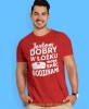 jestem dobry w łóżku mogę spać godzinami, czerwona męska koszulka z nadrukiem na co dzień, na prezent, fajna koszulka, dla chłopaka, dla męża, mucha nie siada.jpg