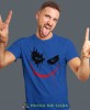 joker, niebieska męska koszulka z nadrukiem na co dzień, na prezent, fajna koszulka, dla chłopaka, dla męża, mucha nie siada.jpg