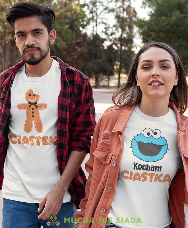 ciastek kocham ciastka, białe koszulki dla par, dla męża, dla żony, walentynki, fajne koszulki, t-shirty dla par, dla chłopaka, dla dziewczyny, prezent dla narzeczonego, prezent dla narzeczonej, mucha nie siada.jpg