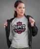 super mama, szara koszulka dla mamy, mama, na prezent dla mamy, na prezent, koszulki dla mamy, dzień matki, mucha nie siada.jpg