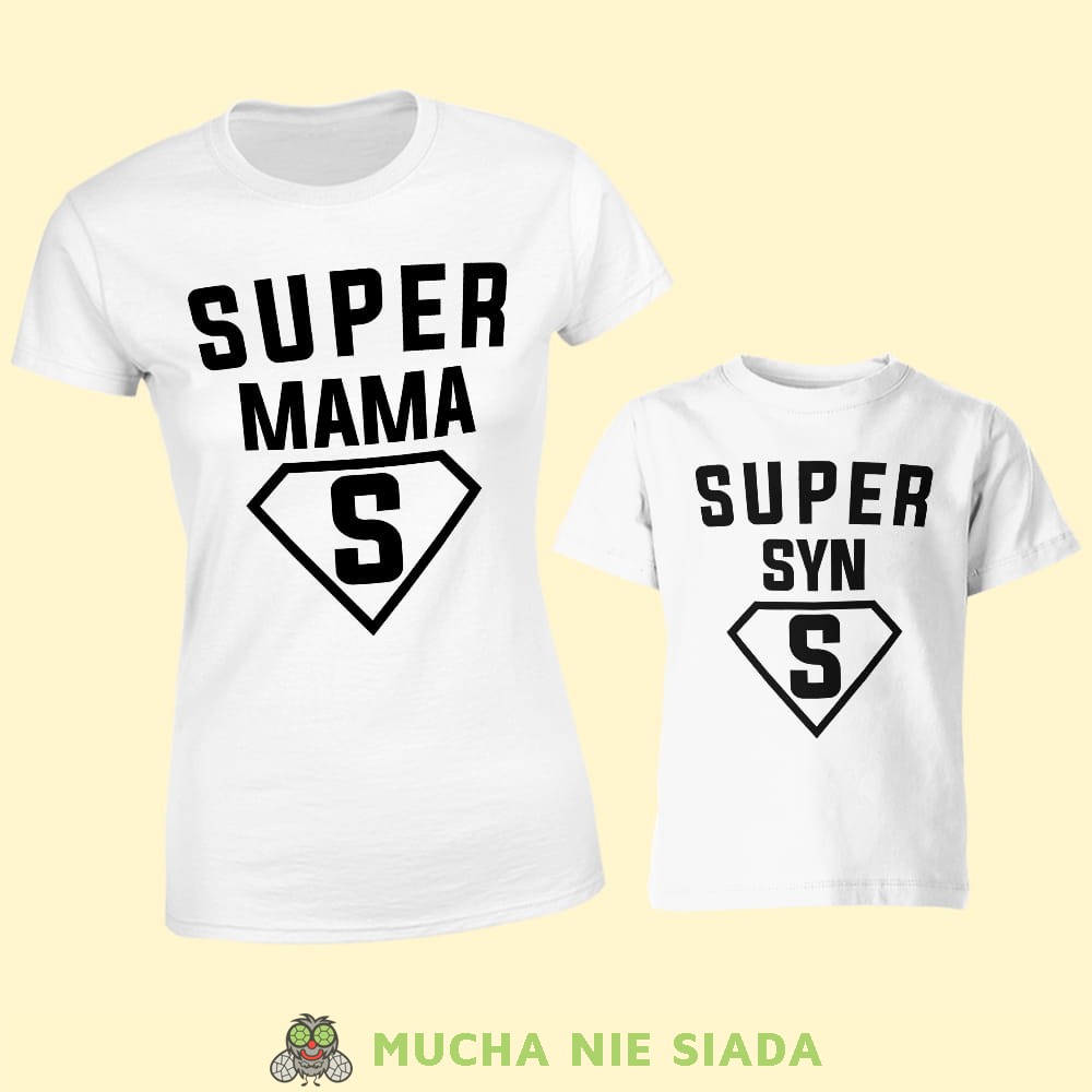 Koszulki dla mamy i syna - Super mama super syn