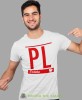 PL Polska, Orzeł Polski, biała męska koszulka z nadrukiem, koszulka kibica, koszulki z grafiką patriotyczną, na prezent, koszulka Polska, koszulki Polski.jpg