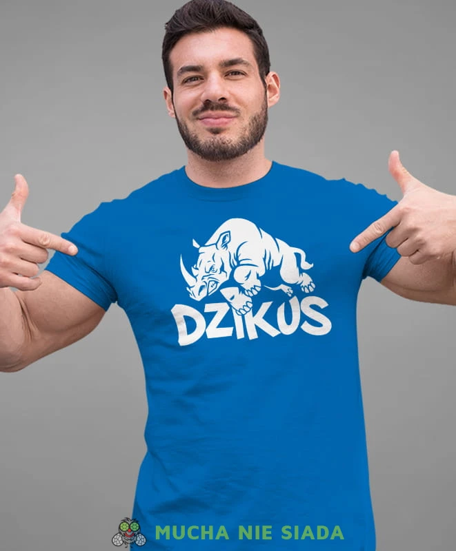 dzikus, niebieska koszulka na siłownię, męska koszulka, koszulka sportowa, na sport, gym, na siłownię.jpg