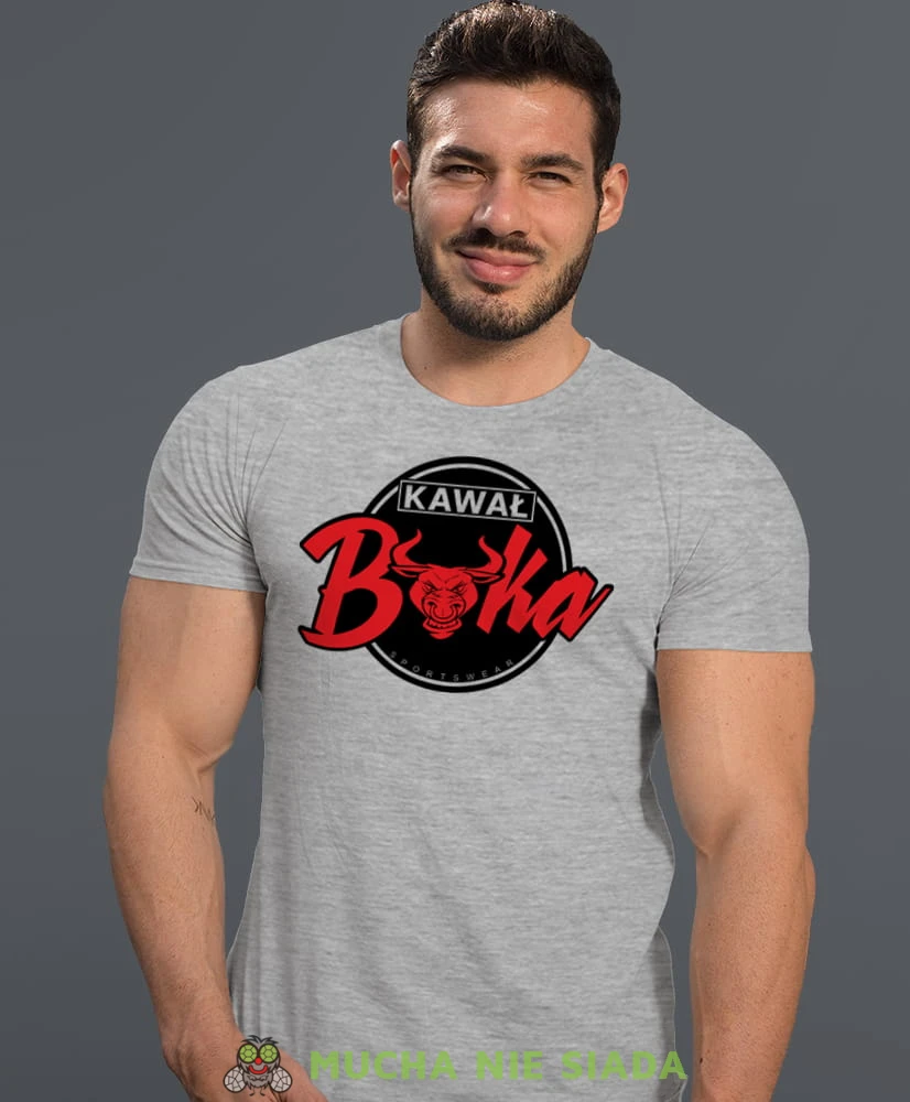 kawał byka sports wear, szara koszulka na siłownię, męska koszulka, koszulka sportowa, na sport, gym, na siłownię.jpg