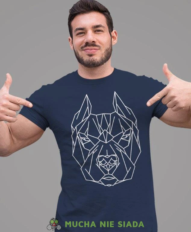 pit bull geometryczny, granatowa koszulka na siłownię, męska koszulka, koszulka sportowa, na sport, gym, na siłownię.jpg