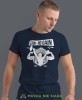 no pain no gain train hard, granatowa koszulka na siłownię, męska koszulka, koszulka sportowa, na sport, gym, na siłownię.jpg
