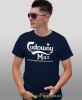 Cudowny mąż, granatowa męska koszulka z nadrukiem dla męża, na co dzień, na prezent, fajna koszulka, mucha nie siada.jpg