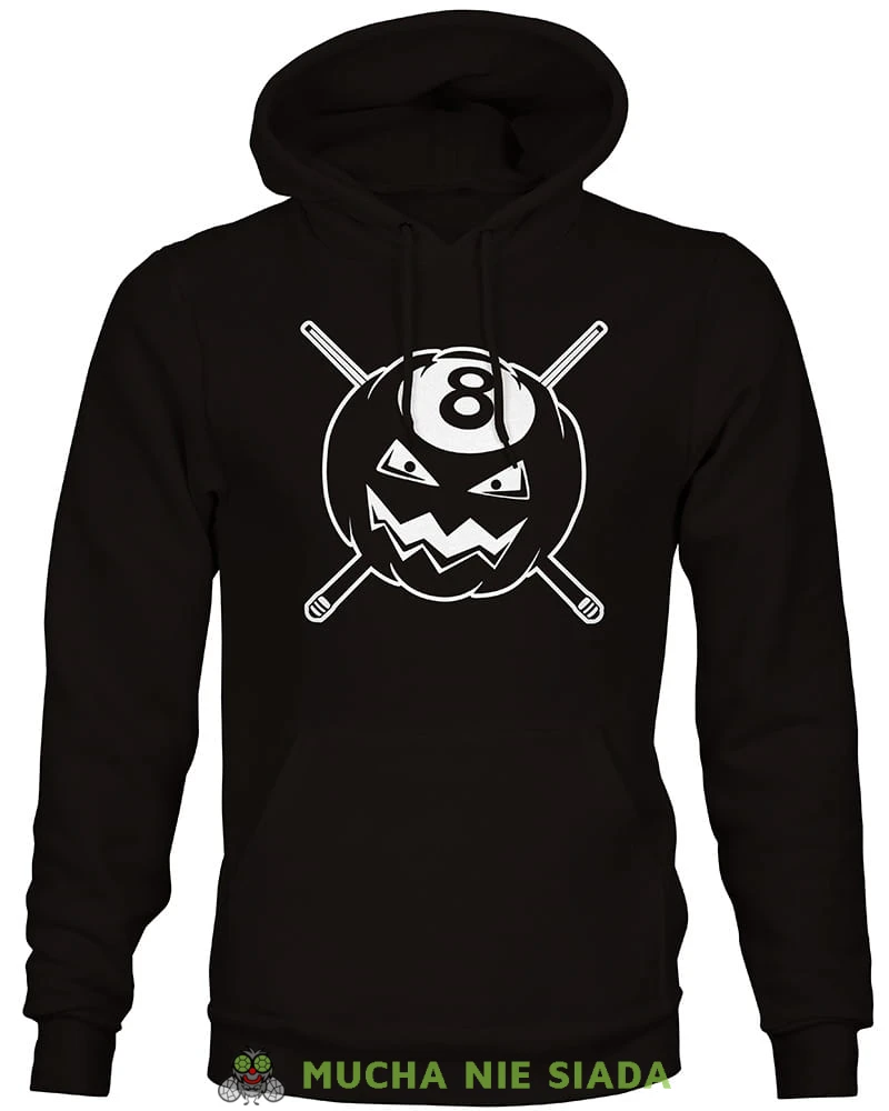 bila demon, męska czarna bluza z kapturem, bluzy dla bilardzistów, bluza dla bilardzisty, bluza na bilard, dla chłopaka, dla męża, dla niego, na prezent, mucha nie siada, mns.jpg
