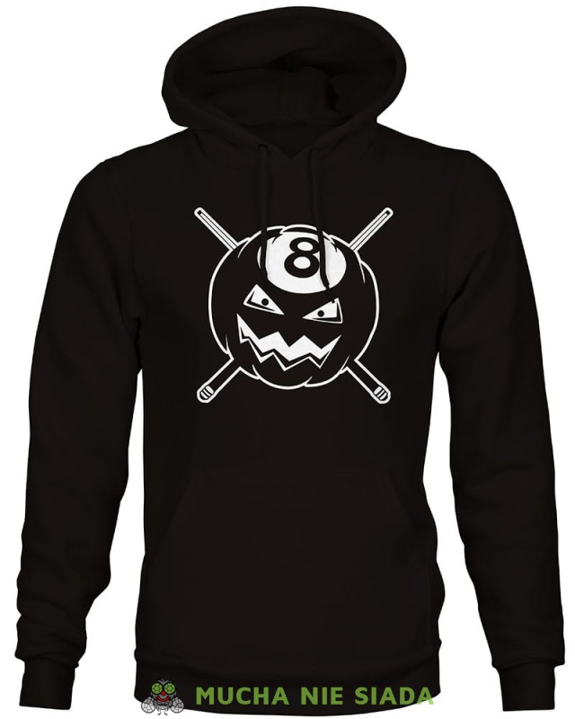 bila demon, męska czarna bluza z kapturem, bluzy dla bilardzistów, bluza dla bilardzisty, bluza na bilard, dla chłopaka, dla męża, dla niego, na prezent, mucha nie siada, mns.jpg
