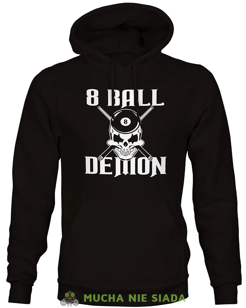 8 ball demon, męska czarna bluza z kapturem, bluza dla bilardzisty, bluza na bilard, dla chłopaka, dla męża, dla niego, na prezent, mucha nie siada, mns.jpg