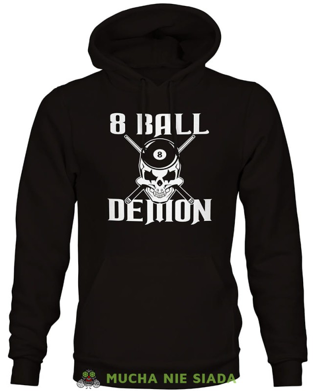 8 ball demon, męska czarna bluza z kapturem, bluza dla bilardzisty, bluza na bilard, dla chłopaka, dla męża, dla niego, na prezent, mucha nie siada, mns.jpg
