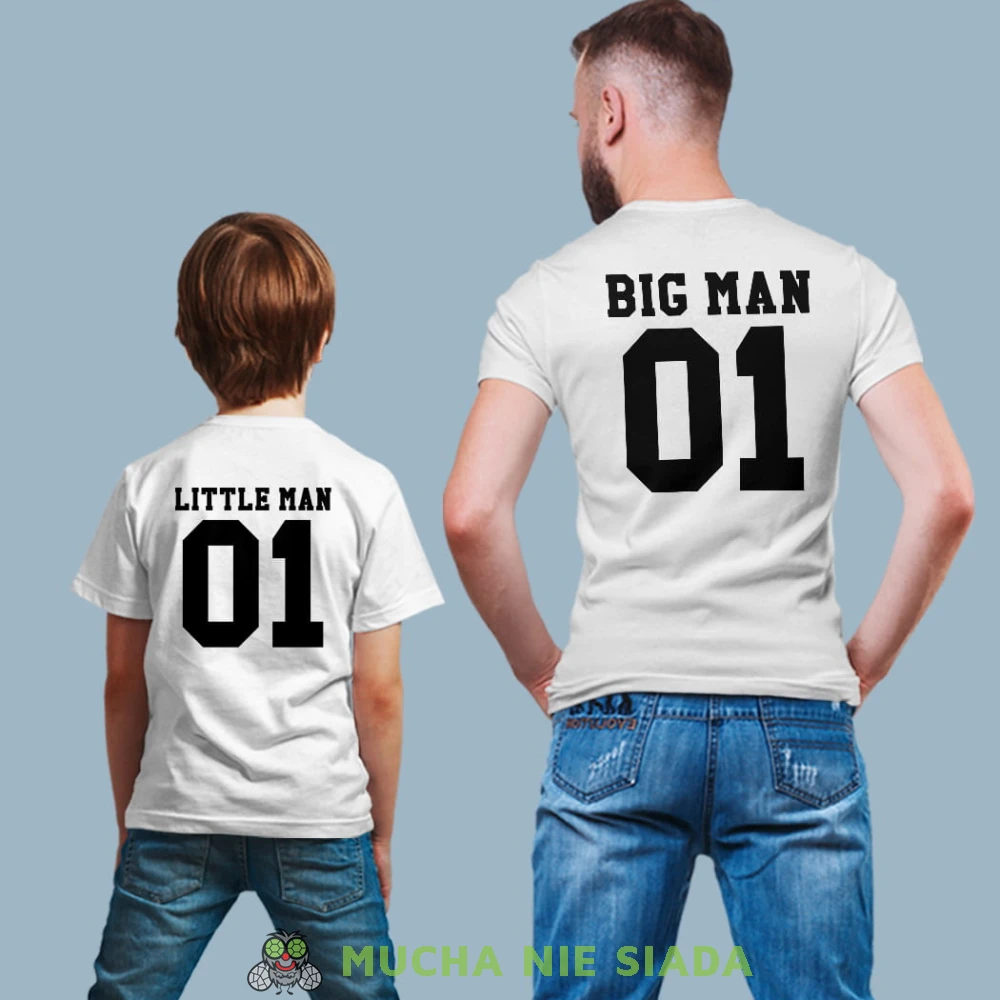 big man little man, białe koszulki dla taty i syna.jpg