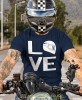 LOVE kask motocyklowy, granatowa koszulka motocyklowa męska, koszulka dla motocyklisty, na motocykl, na prezent dla miłośnika motocykli, motocykl.jpg