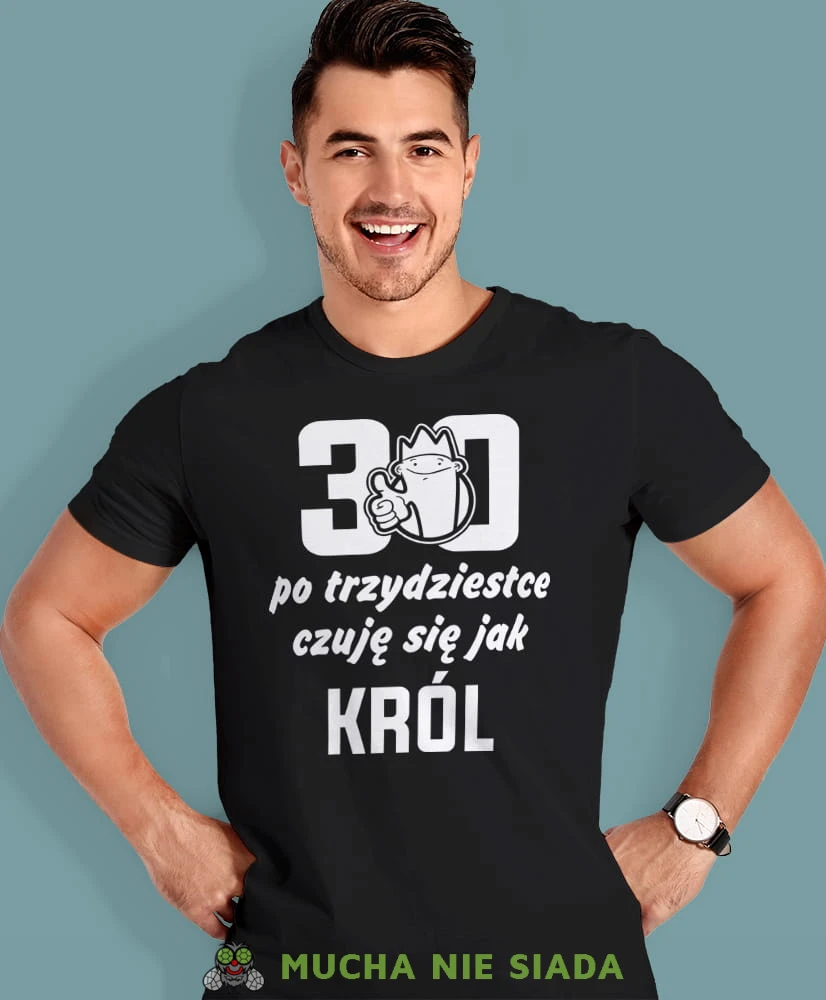 Po 20 30 40 50 60 70 80 czuję się jak król, czarna męska koszulka urodzinowa, na urodziny, na prezent, fajna koszulka, dla chłopaka, dla męża, mucha nie siada, mns.jpg