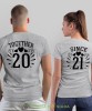 Together since Serca, szare koszulki dla par, dla męża, dla żony, walentynki, fajne koszulki, t-shirty dla par, mucha nie siada, mns.jpg