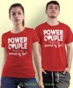 Power couple powered by god, czerwone koszulki dla par, dla męża, dla żony, walentynki, fajne koszulki, t-shirty dla par, mucha nie siada, mns.jpg