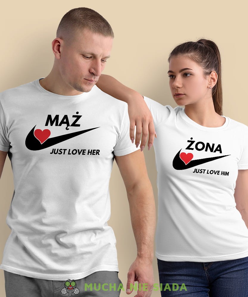 Koszulki dla par - Mąż Żona just love