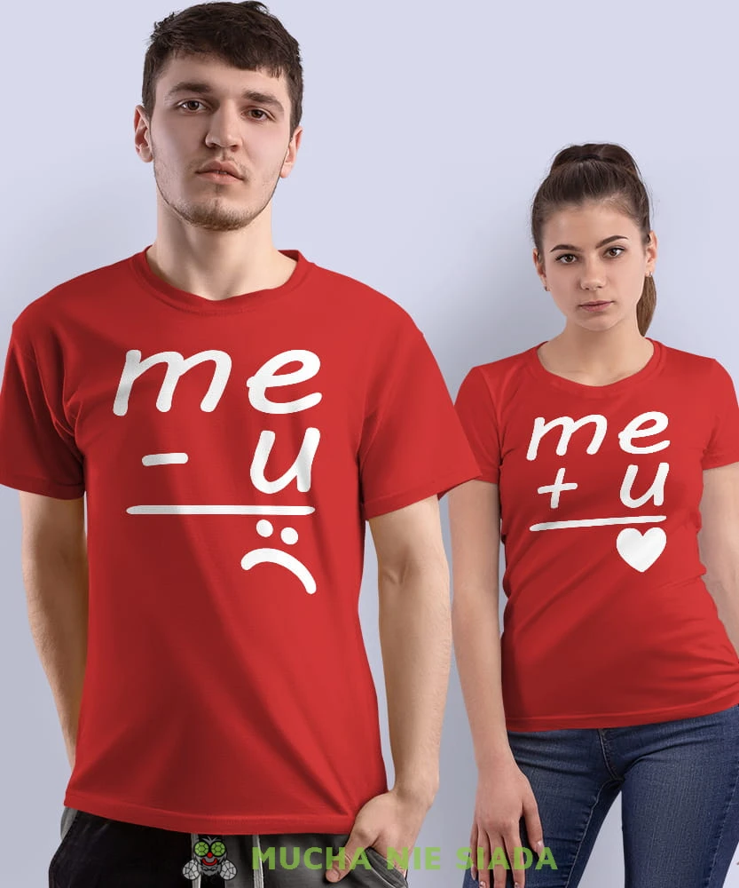 Me U, czerwone koszulki dla par, dla męża, dla żony, walentynki, fajne koszulki, t-shirty dla par, mucha nie siada, mns.jpg