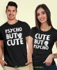 Psycho but cute, czarne koszulki dla par, dla męża, dla żony, walentynki, fajne koszulki, t-shirty dla par, mucha nie siada, mns.jpg