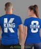 Q queen K king, niebieskie koszulki dla par, dla męża, dla żony, walentynki, fajne koszulki, t-shirty dla par, mucha nie siada, mns.jpg