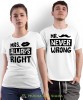 Mrs always right Mr never wrong, białe koszulki dla par, dla męża, dla żony, walentynki, fajne koszulki, t-shirty dla par, mucha nie siada, mns.jpg