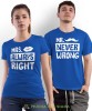 Mrs always right Mr never wrong, niebieskie koszulki dla par, dla męża, dla żony, walentynki, fajne koszulki, t-shirty dla par, mucha nie siada, mns.jpg
