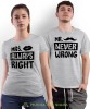 Mrs always right Mr never wrong, szare koszulki dla par, dla męża, dla żony, walentynki, fajne koszulki, t-shirty dla par, mucha nie siada, mns.jpg