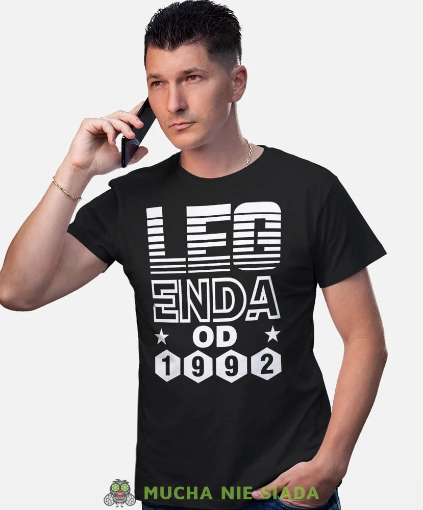 Legenda od Twój rok urodzenia, czarna męska koszulka urodzinowa, na urodziny, na prezent, fajna koszulka, dla chłopaka, dla męża, mucha nie siada, mns.jpg