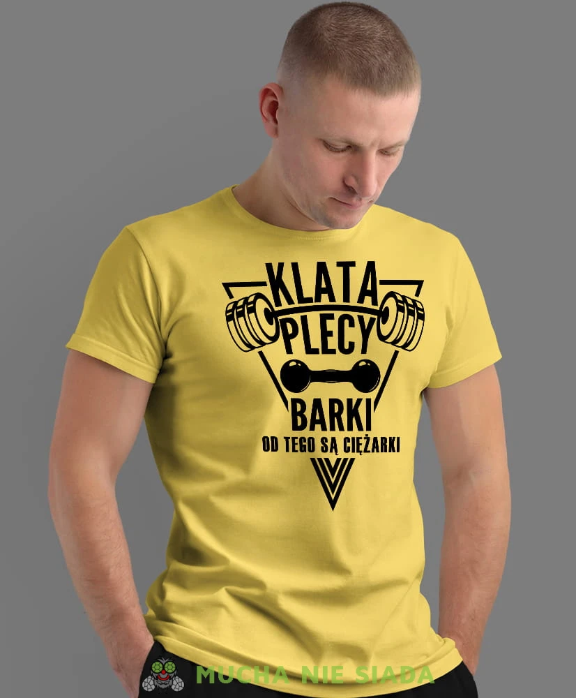 klata plecy barki od tego są ciężarki, żółta koszulka na siłownię, męska koszulka, koszulka sportowa, na sport, gym, na siłownię.jpg